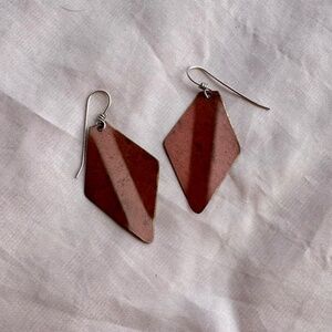 Cosanti Diamond Fin Brass Earrings